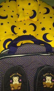 Bundle sofa baby & tas bayi preloved