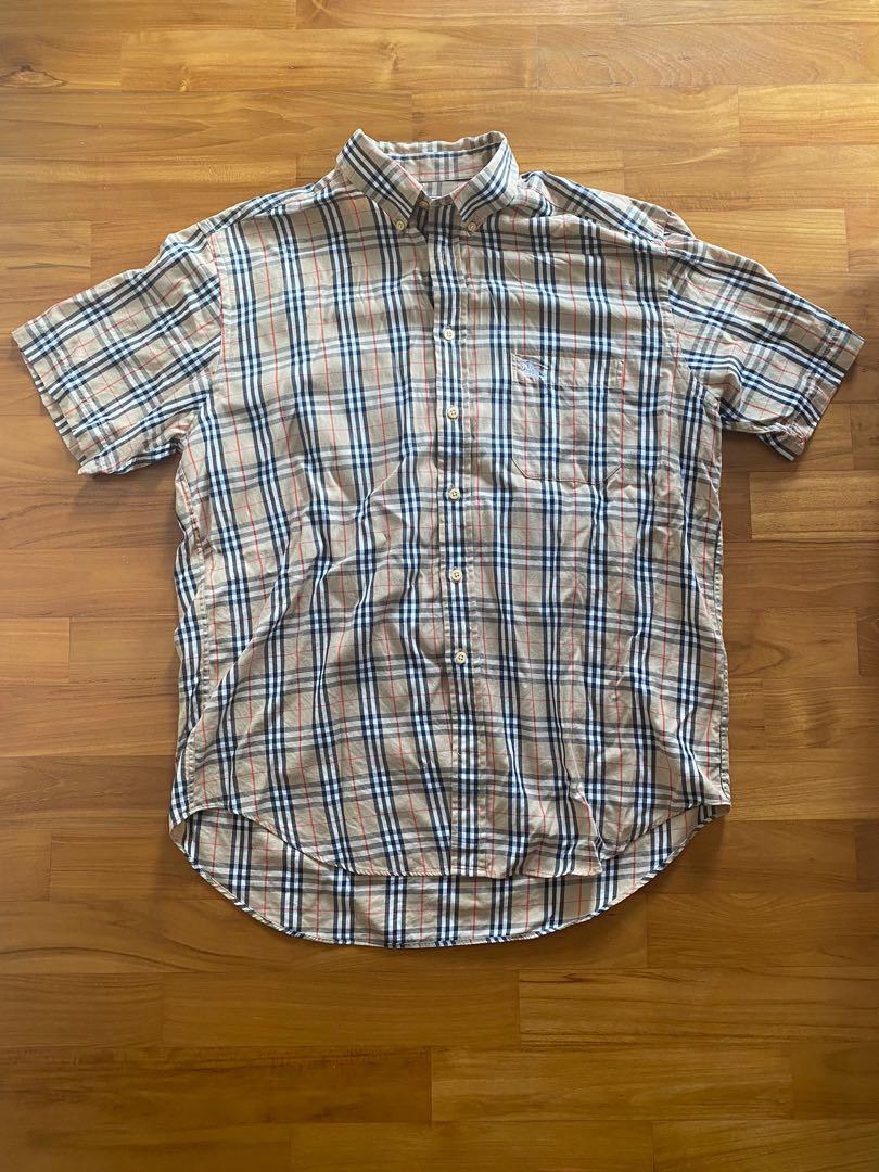 Burberry short shop sleeve button up