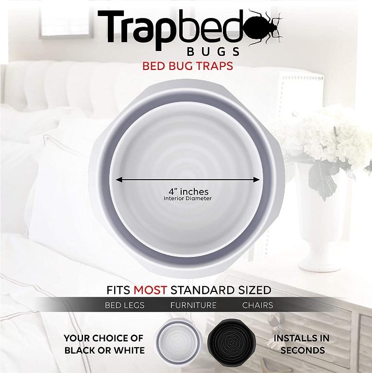 [C6482] Bed Bug Interceptors Bed Bug Traps 8 Pack White. Bed Bug Cups