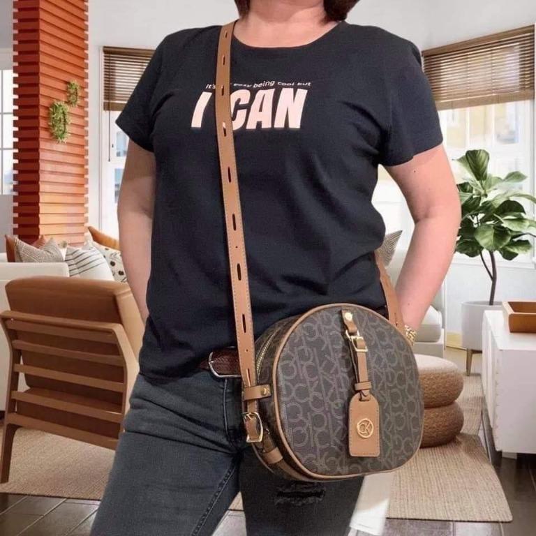 Calvin Klein Round Signature Crossbody Women s Fashion Bags Wallets Cross body Bags on Carousell