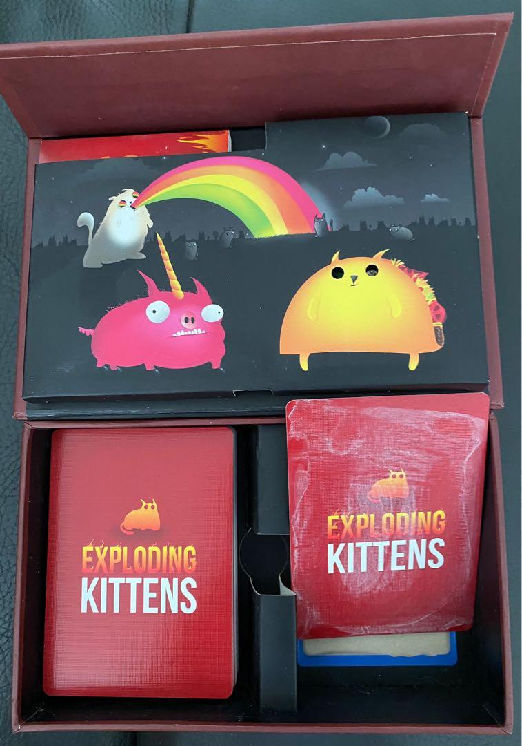 Card Game - Exploding Kittens (Category: Board Games & Puzzles) located in Singapore. Submitted by gracewcl2099 (Listing ID 1146963638, Image 2). Description: One of the card is stained as seen in Pic 2. Otherwise well kept. .