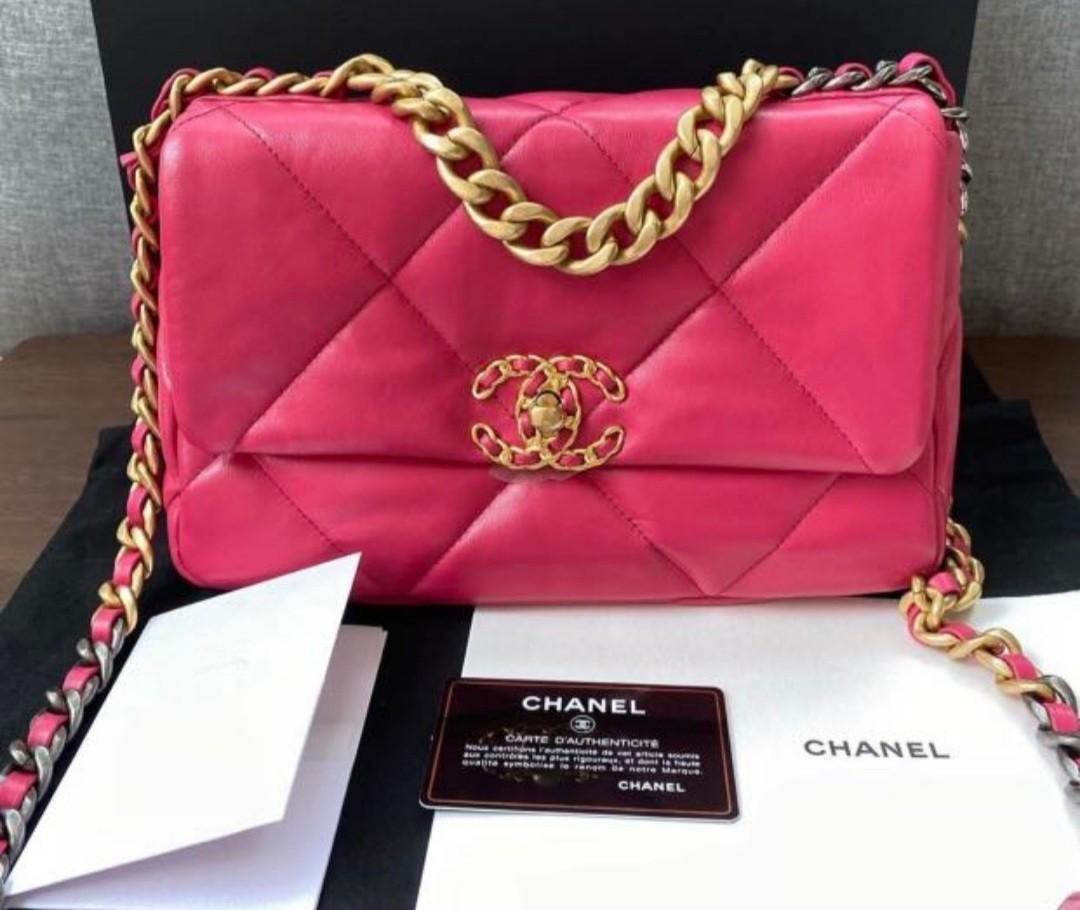 Chanel 19 dark pink 2025