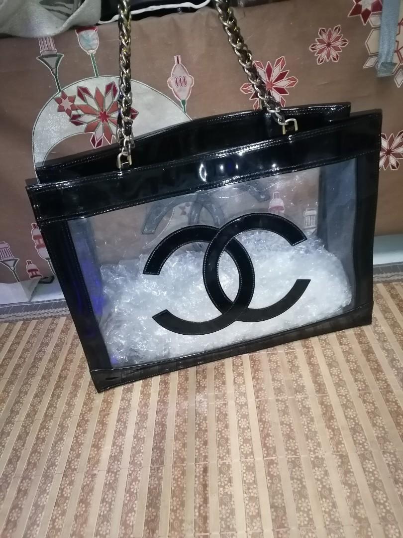 Chanel transparent tote, Women's Fashion, Bags & Wallets, Tote Bags on  Carousell