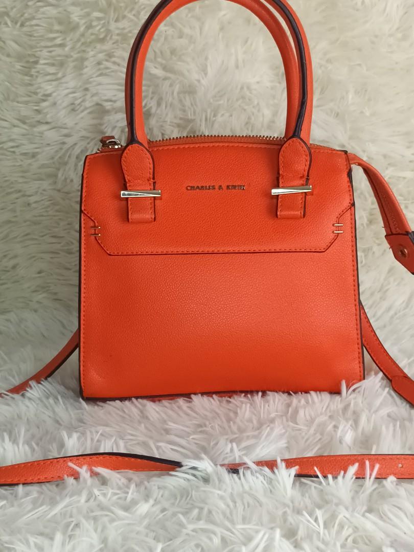 Charles and keith orange bag sales