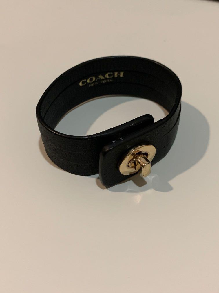 Coach leather wrap bracelet deals