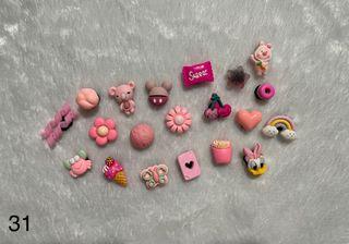 CROCS CHARMS/JIBBITZ IN PINK PER PACK ONLY #31