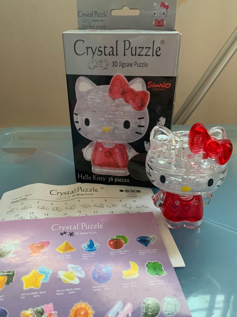 Crystal Puzzle Hello Kitty, 興趣及遊戲, 收藏品及紀念品, 日本明星 Carousell