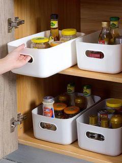 Desktop Plastic Box Cosmetic Organizing Box Kitchen Storage Box Snack Storage Basket