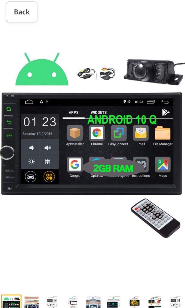 Double Din Car Stereo 7 Inch Android Touch Screen Car Radio with Bluetooth Head Unit Support FM/WiFi/Mirror Link/Backup Camera/GPS Navigation/DVR/USB/SD Indash 2 Din Car Radio 2+16G