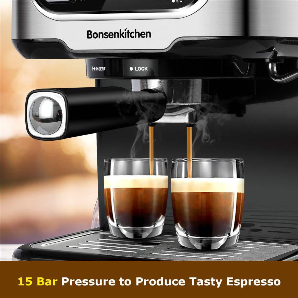 Espresso Machine 15 Bar Coffee Machine With Foaming Milk Frother Wand