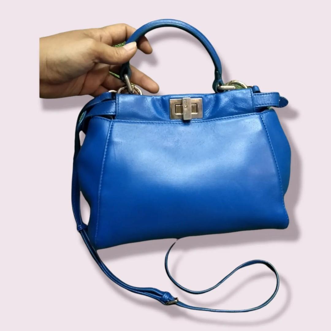 Fendi peekaboo mini blue outlet