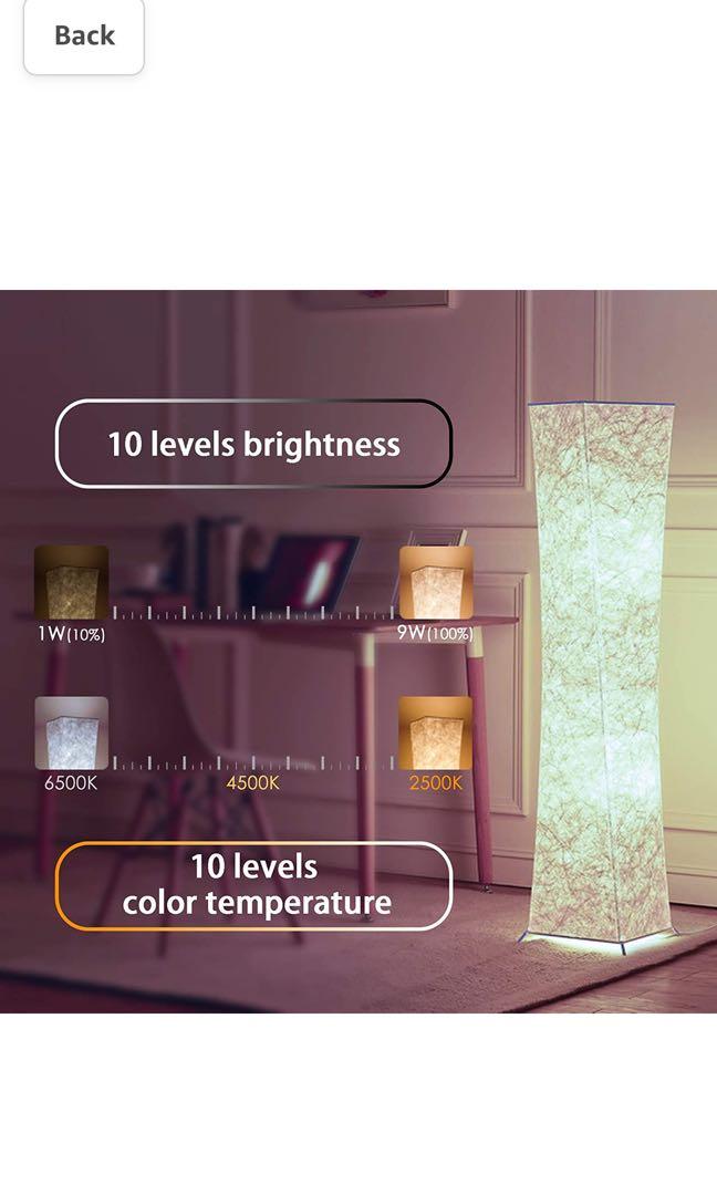 Floor lamp, chiphy RGB Standing Lamps for Bedroom, Colors Changing and Dimmable  LED Bulbs, Remote Control and White Fabric Shade, Modern Light for Living  Room and Play Room, Furniture  Home