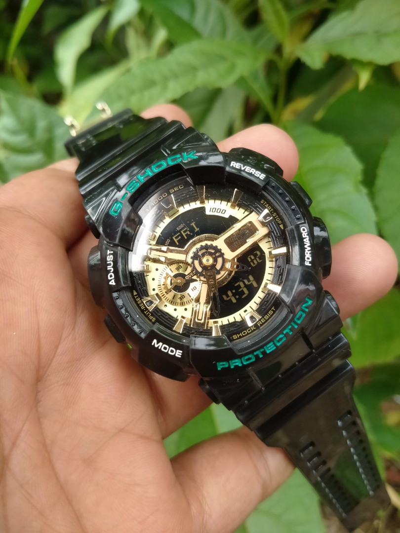 G shock GA110-GB original glossy black : men watch, Men's Fashion, Watches  on Carousell