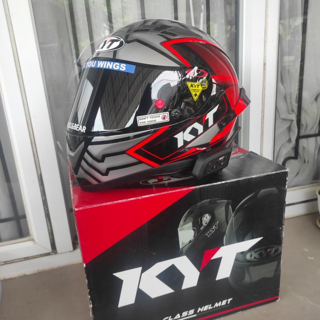 Helm KYT Falcon 2 Faster size M Interkom EJEAS Motor di Carousell