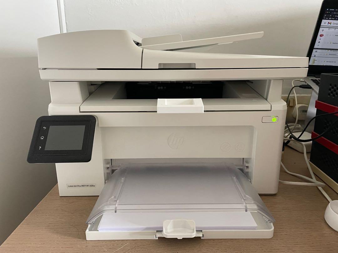 HP Printer (Category: Printers, Scanners & Copiers) located in Singapore. Submitted by aarontys (Listing ID 1146958635, Image 2). Description: Black and White Laser Printer - Automatic Document Feeder for Scanner - 23 pages per minute - LCD touchscreen control One sided printing Very low toner cartridge .