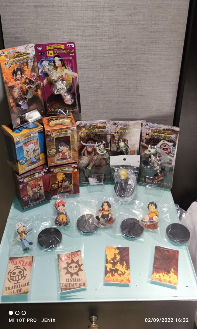 Ichiban Kuji One Piece Chibi MIB (Category: Designer & Blind Box Toys) located in Imus. Submitted by Jenix22 (Listing ID 1147091847, Image 1). Description: IK ONE PIECE CHIBI MIB Trafalgar Law 295 Luffy 295 Ace 295 Eustass Kidd 250 Sanji 200 loose.