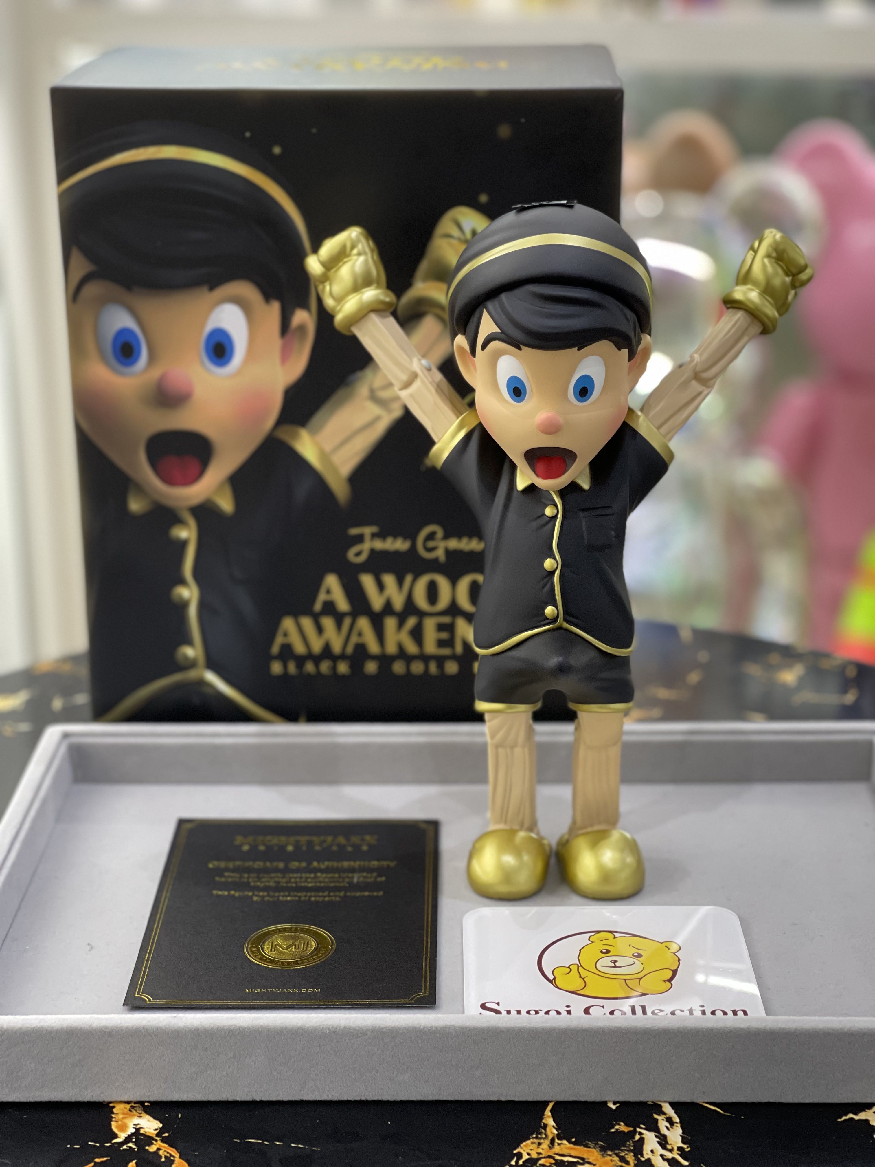 ピノキオ Mighty Jaxx Wood Awakening FR2 in Stock-- MIGHTY JAXX A WOOD AWAKENING Pinocchio 25cm(9.8inch
