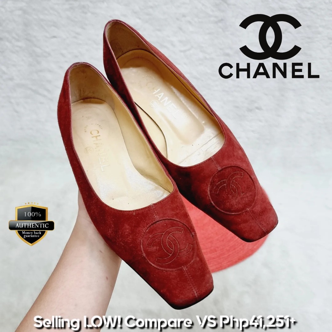JAPAN SALE! 💯% Authentic CHANEL®️ Suede CC Logo Ballet Flat Pumps, Luxury,  Sneakers & Footwear on Carousell