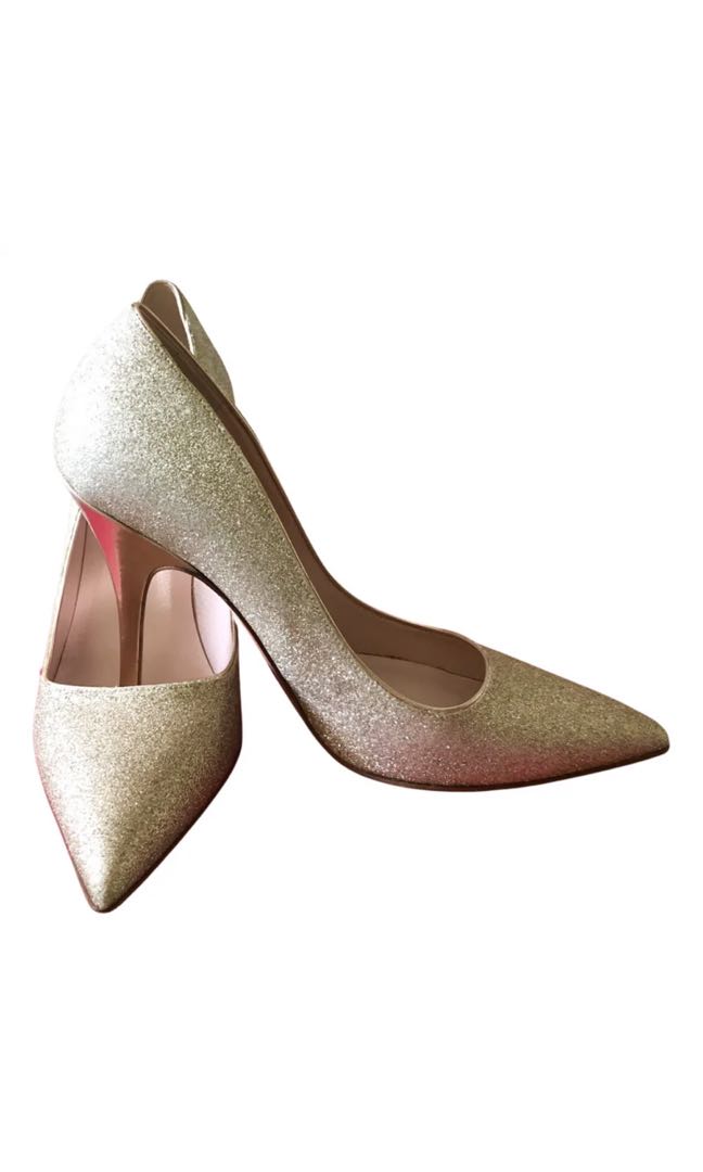 Kate spade discount gold glitter heels