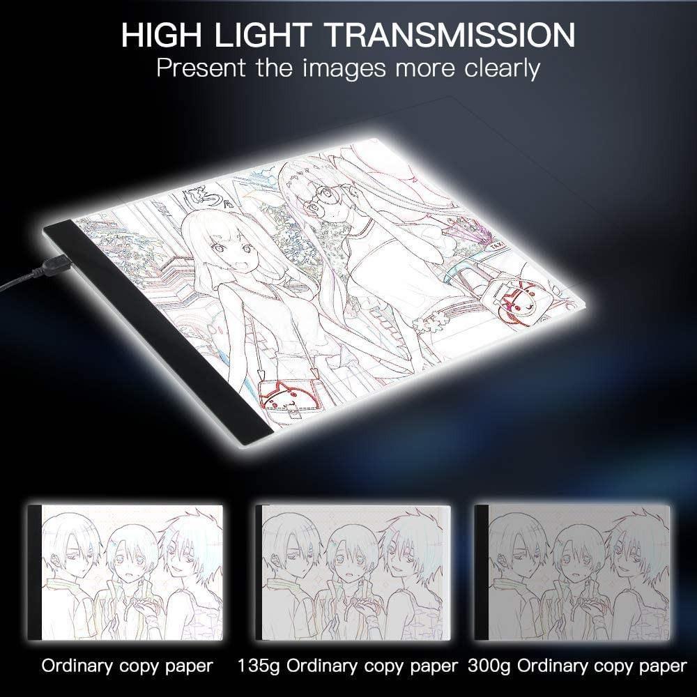 Light Box, SAMTIAN A4 Light Box LED Copy Board Drawing Light Pad with