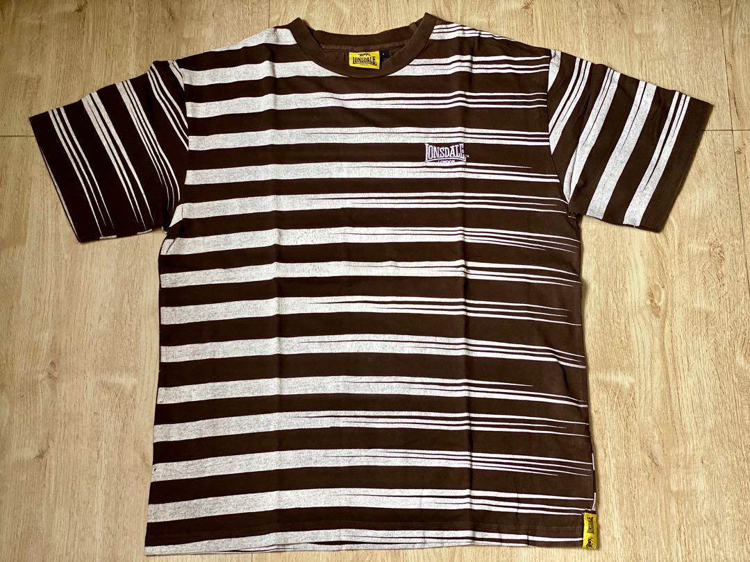 Lonsdale boxy cropped stripe t-shirt