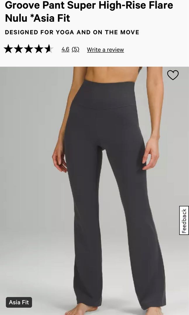 Lululemon Groove Flare Pants Size S (Grey), Women's Fashion, Activewear on  Carousell