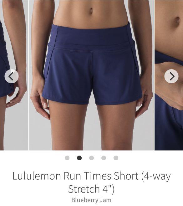 Lululemon Run Times Shorts 4 Size 8, Women's Fashion, Activewear on  Carousell