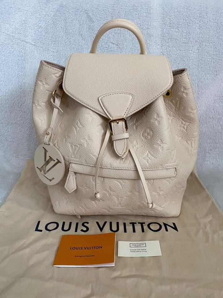 LV Montsouris Backpack (Category: Luxury Bags & Wallets) located in Manila. Submitted by bagislifeshop (Listing ID 1146983341, Image 1). Description: ▪️Louis Vuitton Montsouris backpack▪️ ✔️In transit to Manila ✅Date code: CA2240 ✅Color: Créme ✅Material: monogram Empreinte leather ✅Condition: 9/10 ✅Inclusions: dust bag and cards..