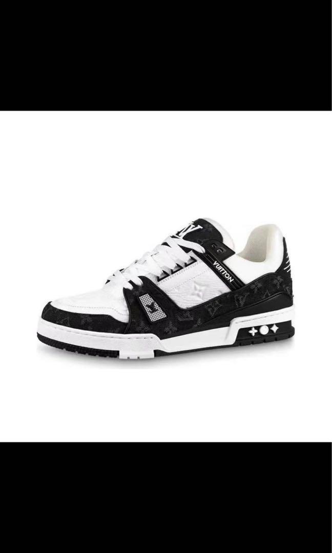 LV Trainer Sneaker White 1A8100  Black trainer shoes, Sneakers, Swag shoes
