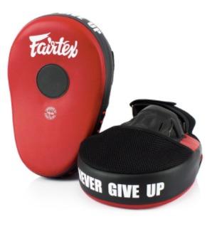 Maximized Focus Mitts  Fairtex FMV13 Muay Thai Kick Boxing Training Pads Brand New Authentic One Size Black Red Red Blue Black White Colour Combination Never Give Up Personal Training Punching Boxing Trainer