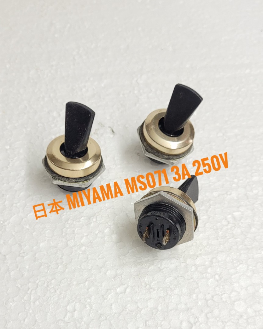 Miyama 2p 3A 250V on/off switch(made in Japan)$2O/3pcs, 其他, 其他 - Carousell