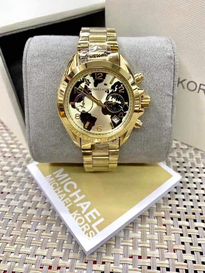 MK world map design watch SALE!, Women's Fashion, Watches & Accessories,  Watches on Carousell