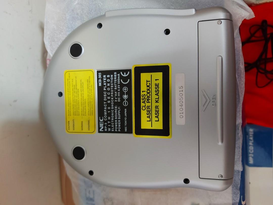 NEC CD機 （分類：音樂播放裝置 MP3及CD Player）位於 Hong Kong。 由 _skywalker_ 提交（商品編號 1146991908，圖片 3）。簡介： 全套齊,99新,正常可用,兩粒AA電池或火牛驅動,盒有破損,交收可試機。。