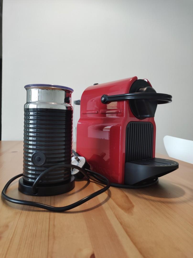 Nespresso Inissia with Aeroccino3 Milk Frother, TV & Home Appliances