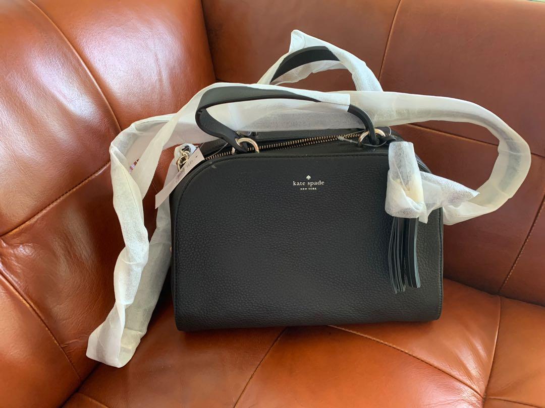 NEW Kate Spade Atwood Place Bayley Black Leather Satchel Handbag w