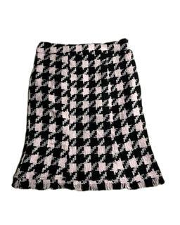 pink checkered skirt