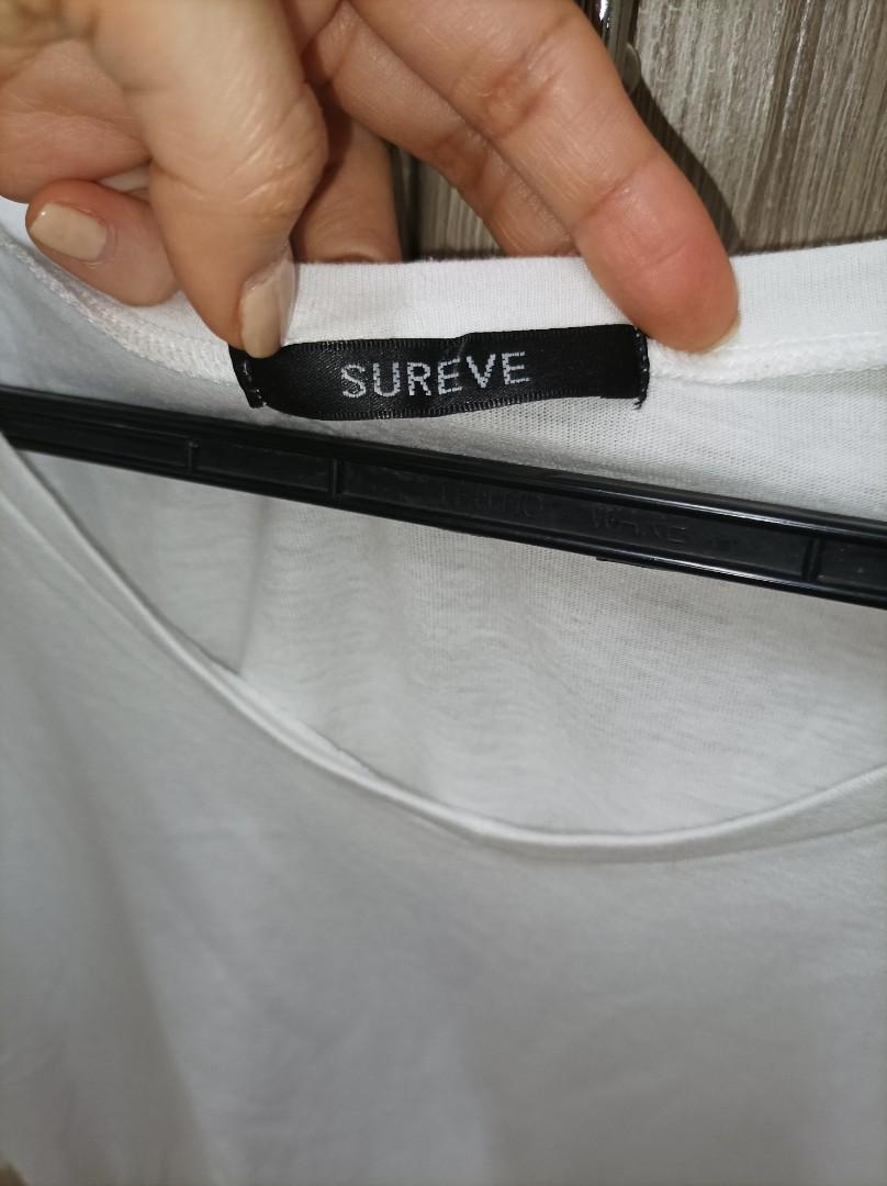 Plain white tee Sureve (japan brand) (Category: Shirts) located in Quezon City. Submitted by declutteringsalebyshai (Listing ID 1146946057, Image 2). Description: colors in photo may change due to camera settings, please see zoomed photo for real colors. no return no exchange. please note that what you are buying is a pre-loved item..