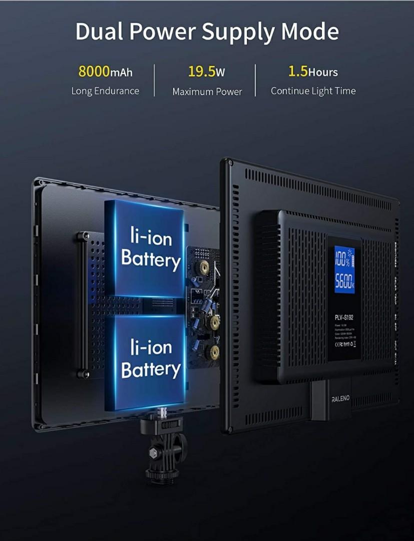RALENO LED Video Soft Light Panel for Studio Photography, Live