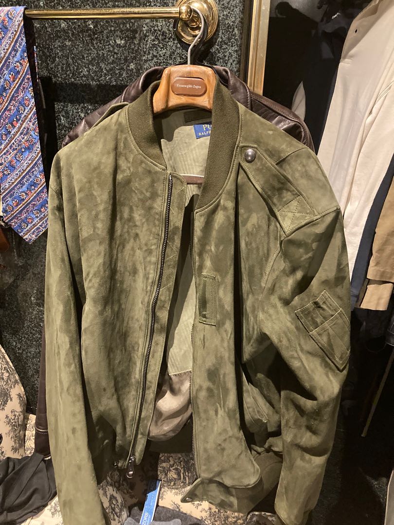 Ralph Lauren suede bomber jacket, Men's Fashion, Coats, Jackets and  Outerwear on Carousell