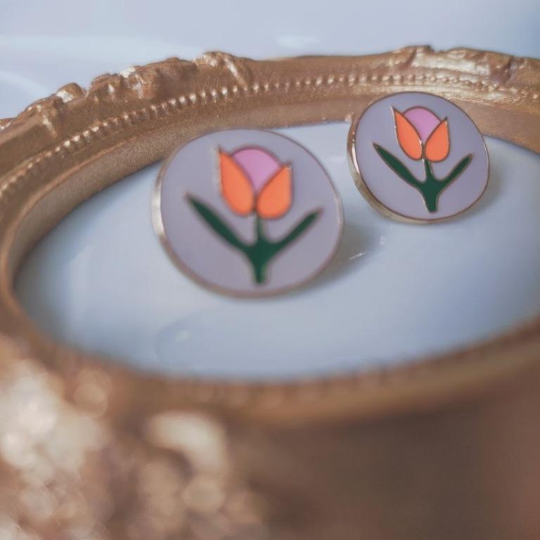 Ready Stock S925 Silver Tulip Earrings S925郁金香耳钉 Women S Fashion Jewellery On Carousell