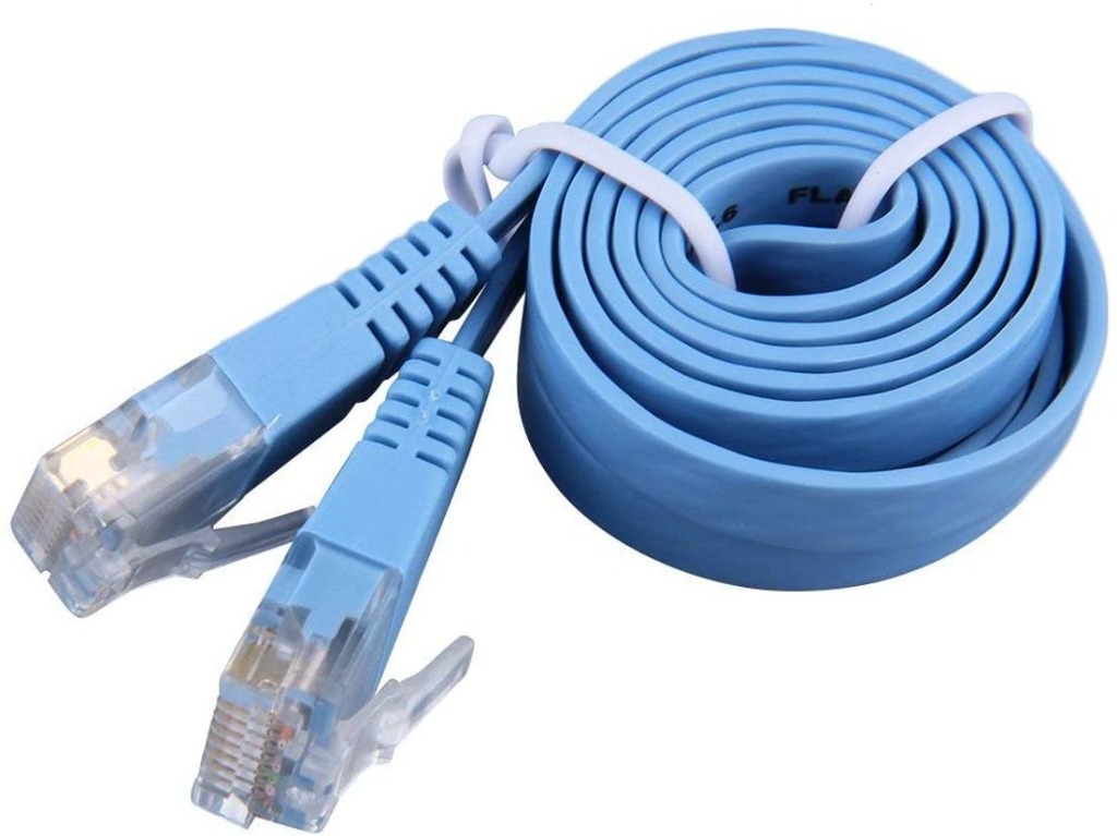 LAN CAT6-3 CAT6 Flat Ethernet Unshielded Gigabit RJ45 Network LAN Cable 8m. Length
