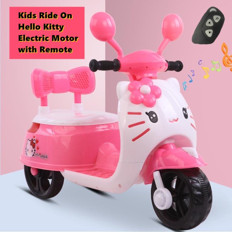 Sell4me Kids Hello Kitty Electric Ride On Motor Scooter with Remote
