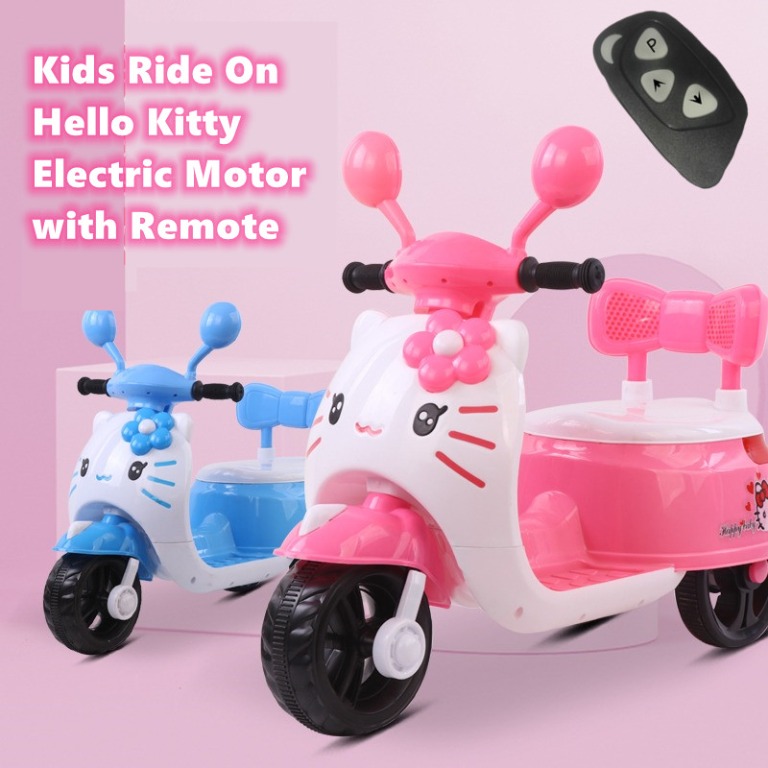 Sell4me Kids Hello Kitty Electric Ride On Motor Scooter with Remote