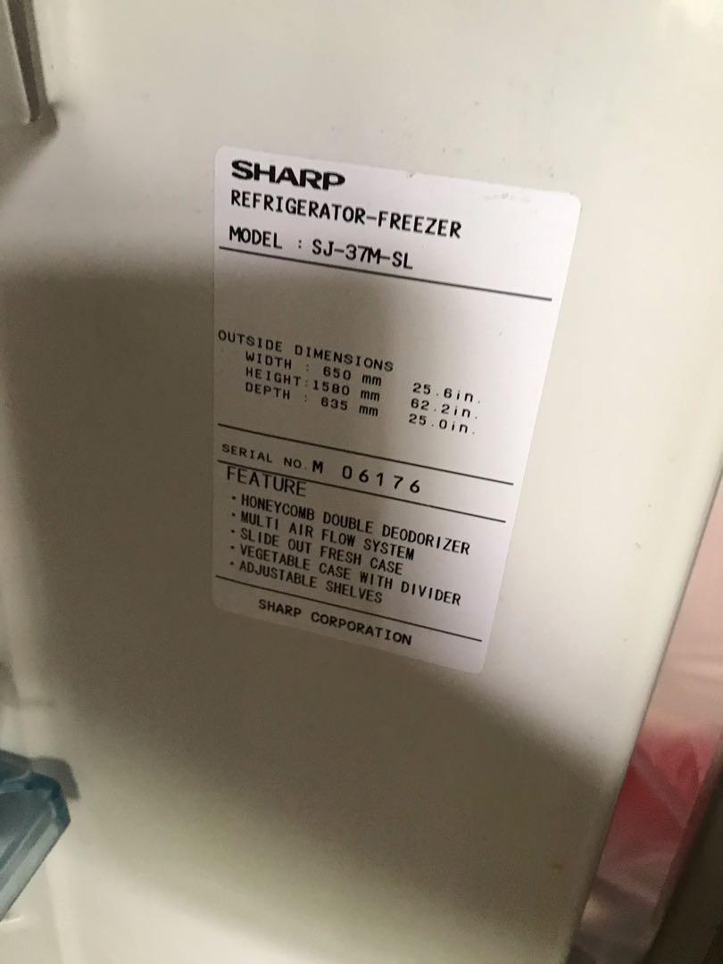 Sharp fridge 160cm, TV & Home Appliances, Kitchen Appliances