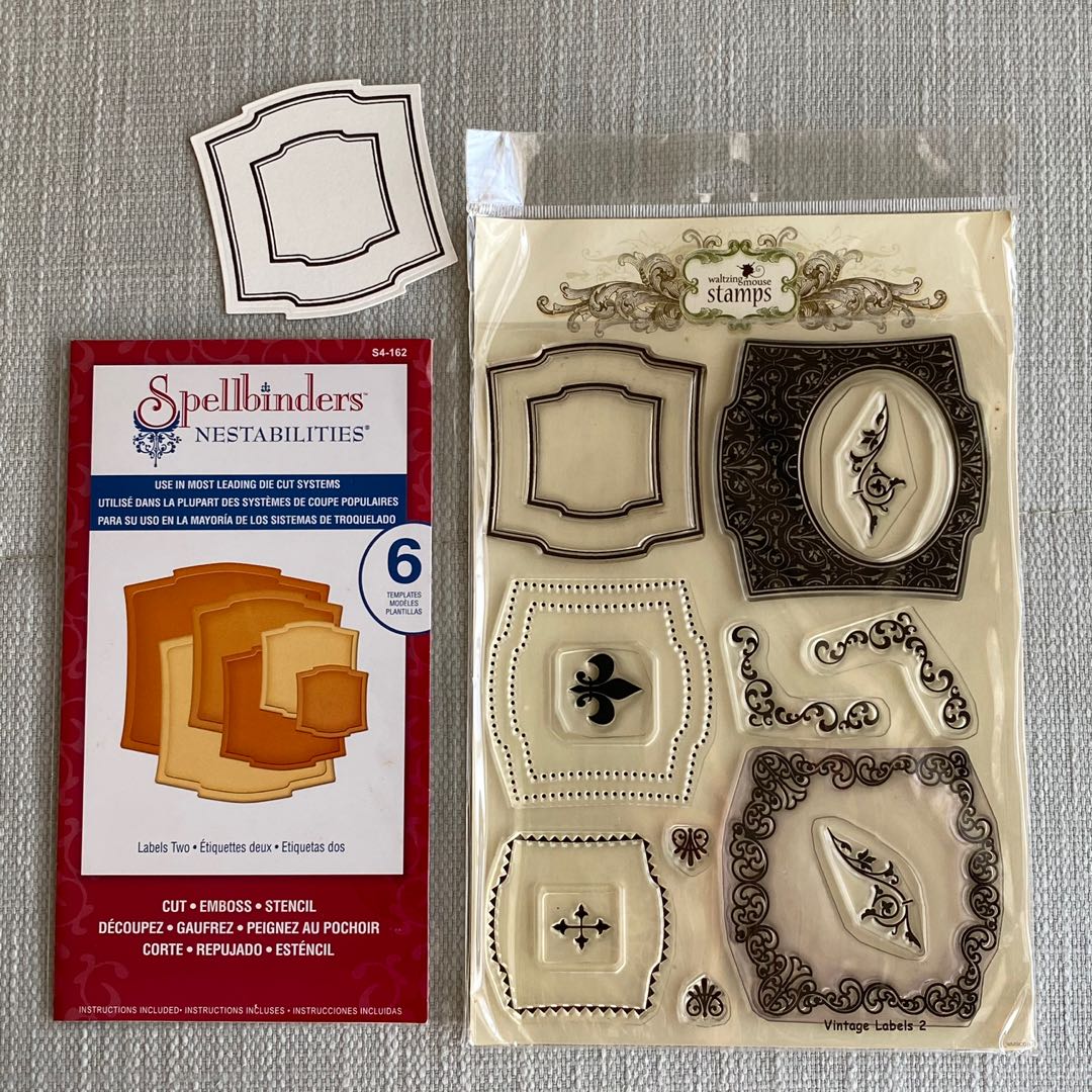Spellbinders Nestabilities Labels 2 die set & Accompanying ...