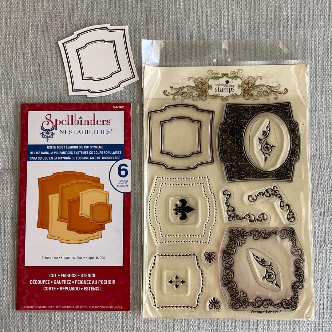 Spellbinders Nestabilities Labels 2 die set & Accompanying ...