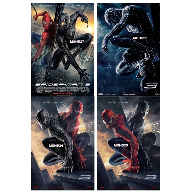 SPIDER-MAN 3 (2007) MOVIE POSTERS, Hobbies & Toys, Memorabilia &  Collectibles, Fan Merchandise on Carousell