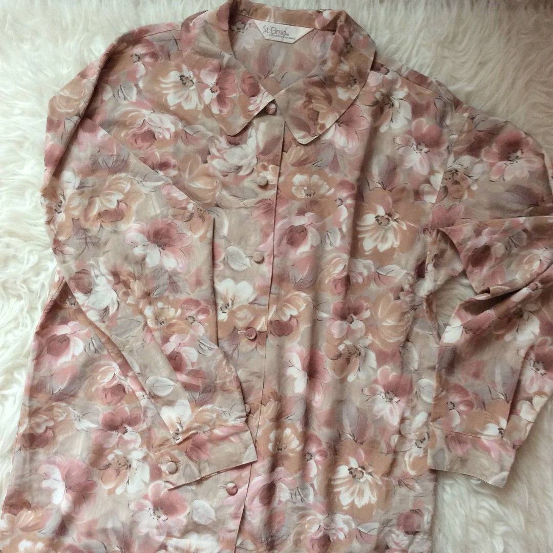 st elmo button up shirt flower 