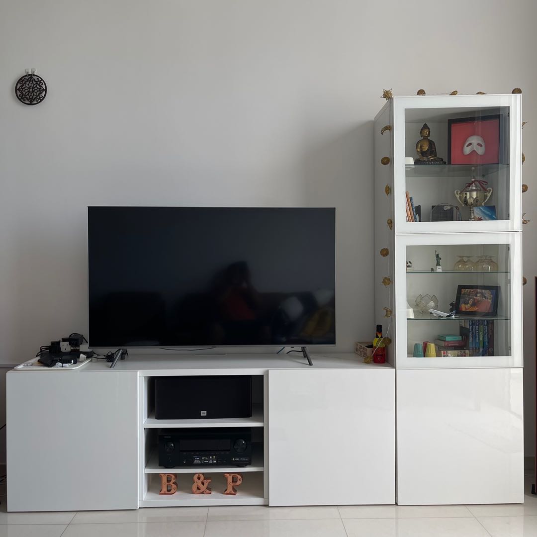 TV Console - IKEA NESTA plus vertical cabinet, Furniture & Home Living ...