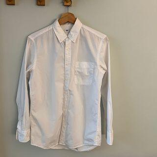 Uniqlo府綢純白襯衫